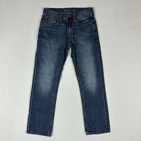 Old Navy Straight Leg Built in Tough Jeans Men's Size 30x30 Blue Denim Mid Rise - Picture 1 of 15